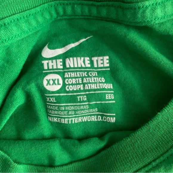 (2) Nike Oregon Ducks Basketball PE Athletic Cut Fit T Shirts XXL Green Boxy Fit - Picture 9 of 13